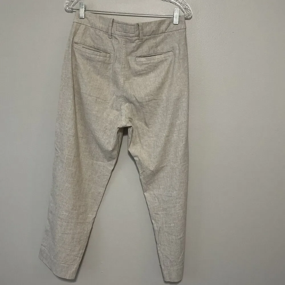 Abercrombie & Fitch Men’s Loose Linen Blend Pants Size 28x28 Tan Coastal Preppy